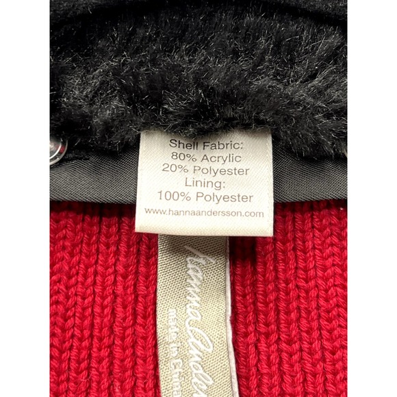 Hanna Anderson womans cable knit embroidered fur collar size medium - Picture 4 of 10